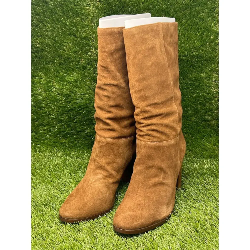 NWB Lauren Ralph Lauren Women's 8B Artizan Mid-Shaft Brown Knee High Boots